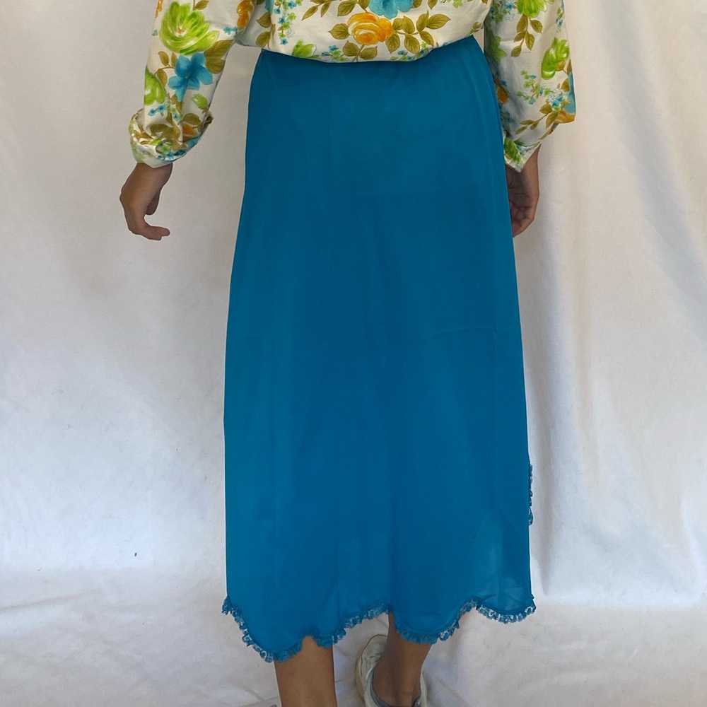 1950s blue slip skirt